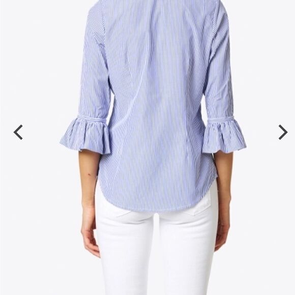 Gretchen Scott blue and white striped button down XS - Picture 2 of 7